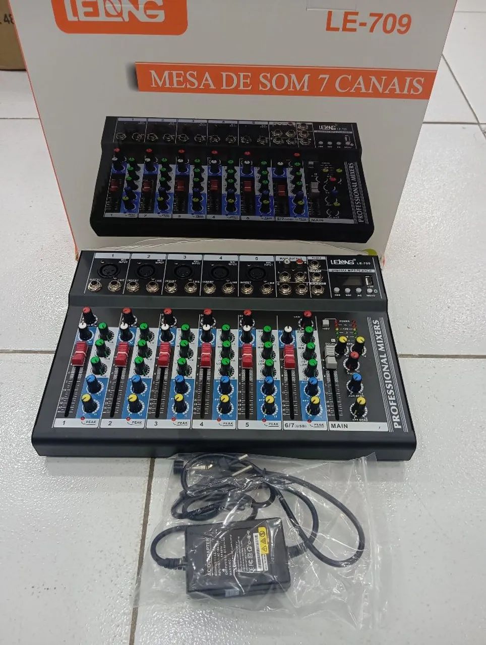 Mesa de som  Bluetooth 7 canais 