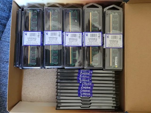 Lote de memórias DDR2 de 01 GB (leia a descrição do anúncio)