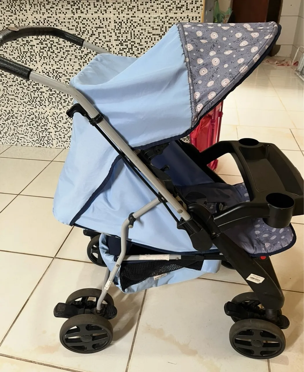 Carrinho de Bebê - Azul - Usado