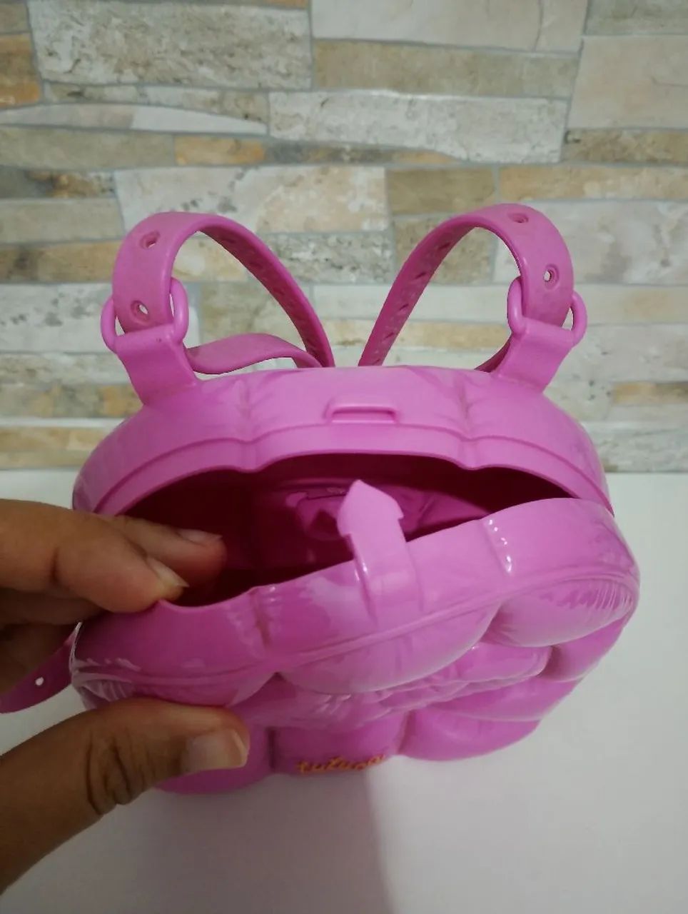 Bolsa de costas infantil LULUCA original em plástico Grendene 2022 - Foto 3
