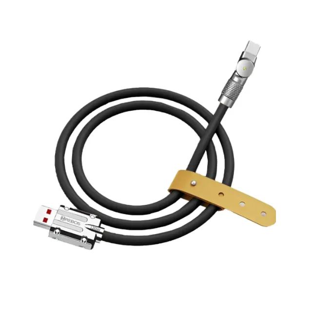 CABO IPHONE IPAD TIPO-C  X USB 1,00 METRO ULTRA RESISTENTE TURBO 180 GRAUS HREBOS HS - Foto 3