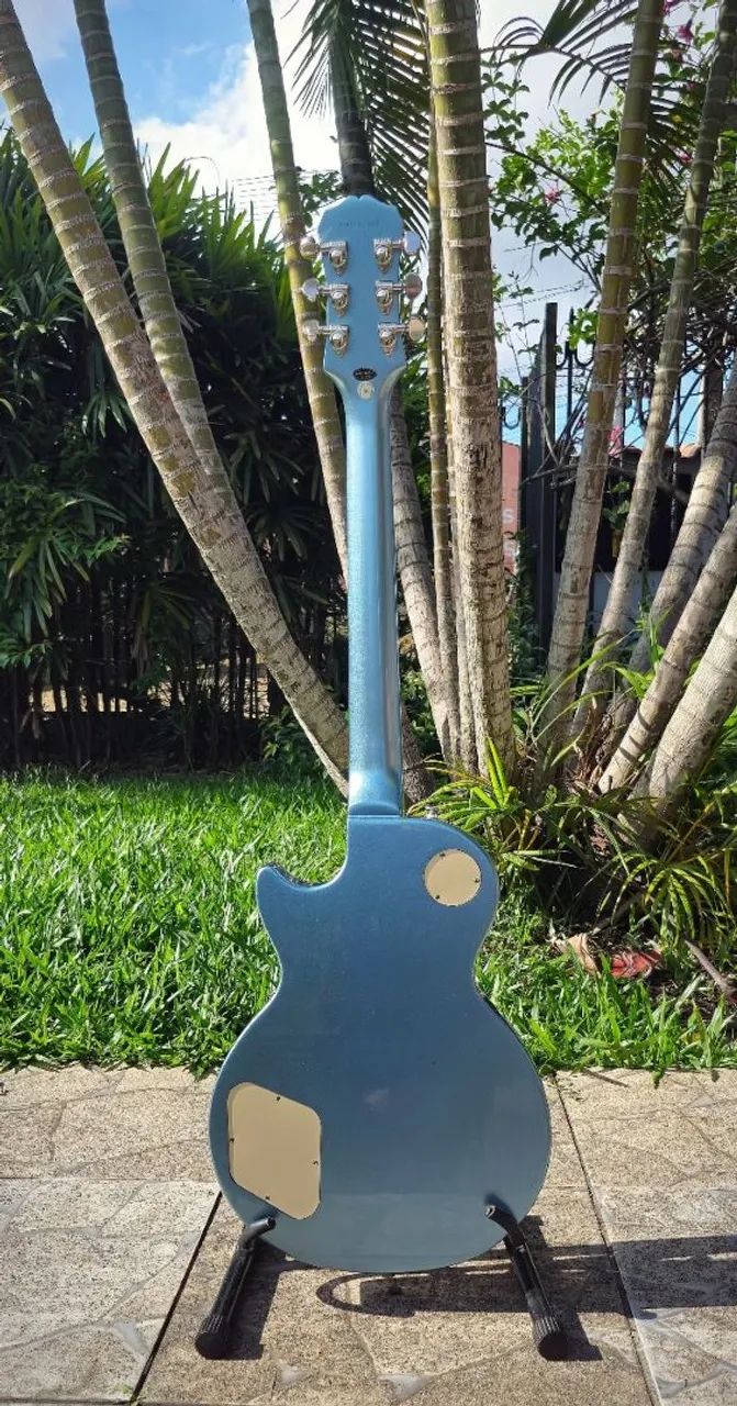 ギター Epiphone Les Paul Deluxe Pelham Blue GUITARRA EPIPHONE LES PAUL MODERN FADED PELHAM BLUE - GUITARRA