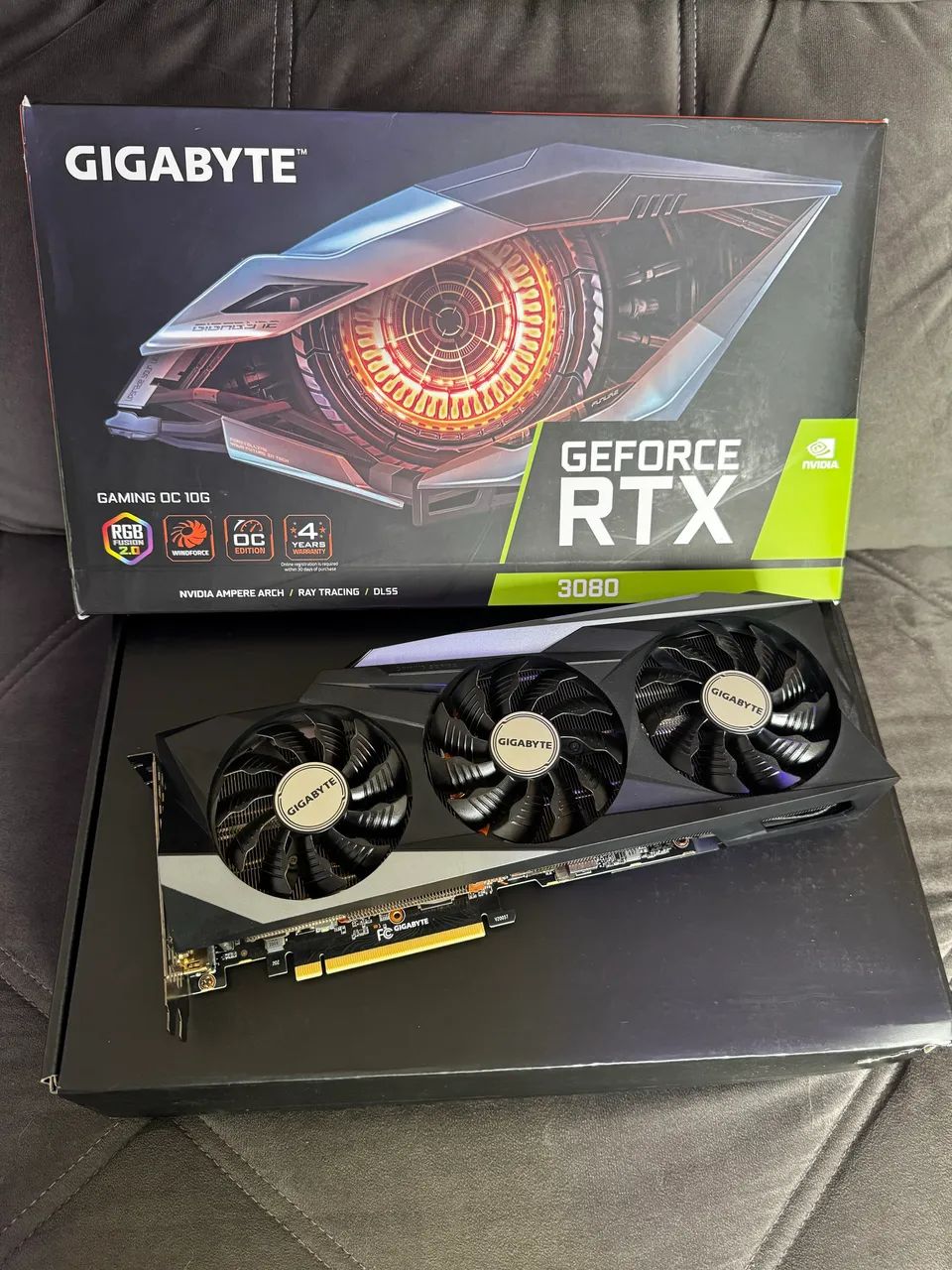 RTX 3080 GIGABYTE GAMING OC 10GB IMPECÁVEL 