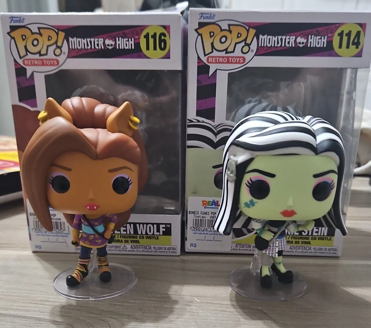 Funko Pop Monster High - Clawdeen Wolf e Frankie Stein