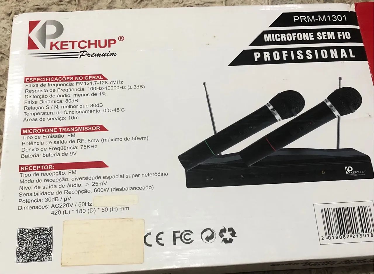 Microfone Sem Fio Ketchup Premium - Duplo -  PRM-M1301 - Foto 2