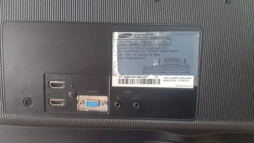 Monitor Samsung 23 Polegadas Mod. S23b550v Tela Quebrada (Usado) - Foto 4