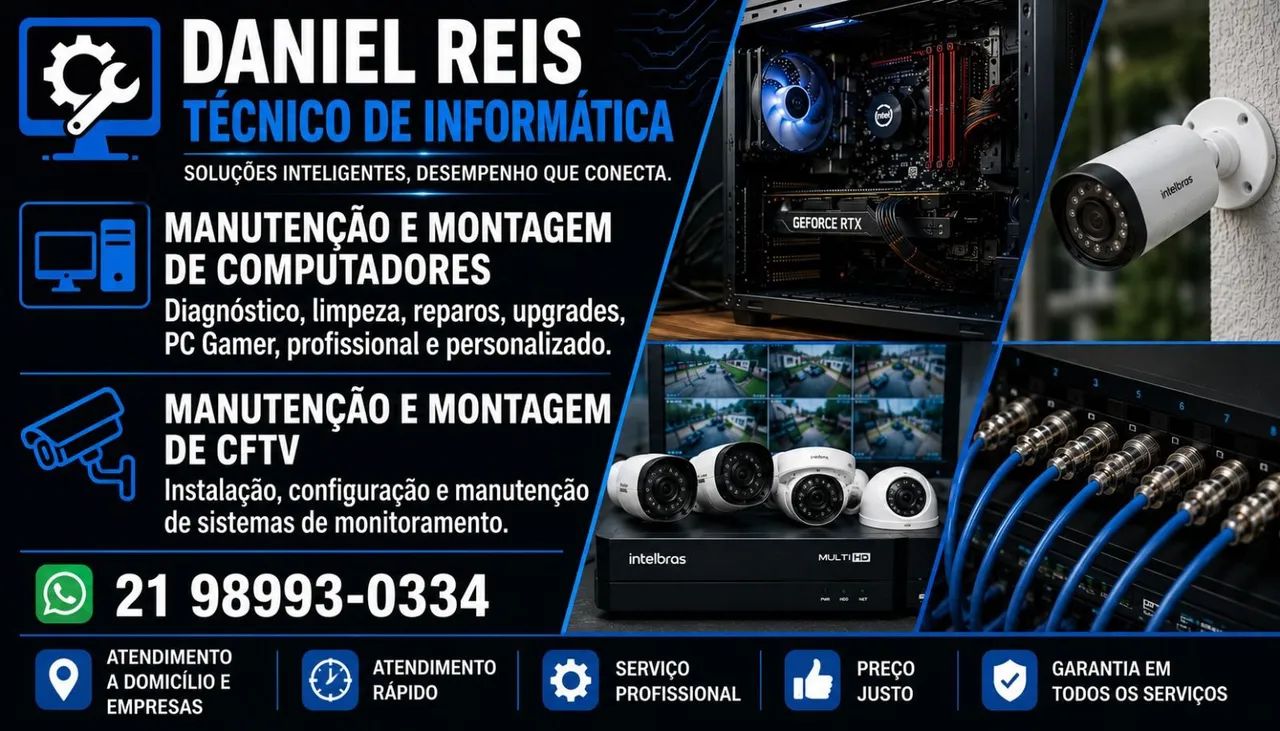 Técnico de Informática | Formatação, Upgrade, PC Gamer e Câmeras CFTV ? Atendimento Rápido - Foto 2