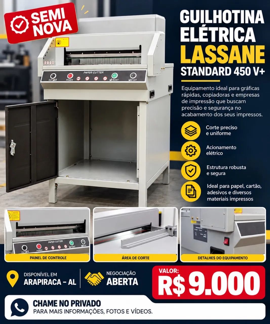GUILHOTINA ELÉTRICA LASSANE 