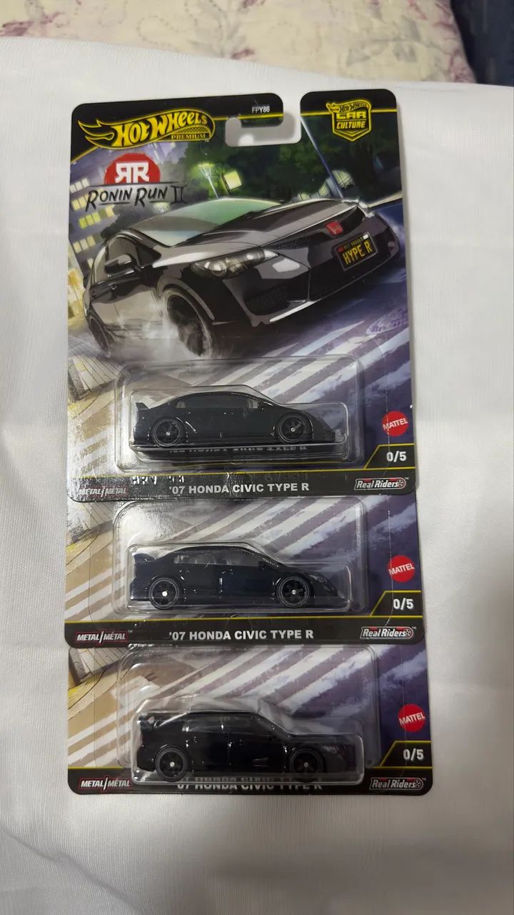Hot Wheels Premium Honda Civic Type R Chase Ronin Run 2025 Preto