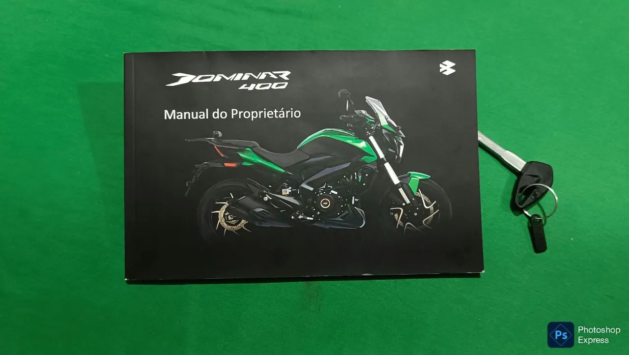 Dominar 400 2024-Verde 5.453-km Impecável,Baú,Multimídia ,capacetes com intercomunicador  - Foto 6