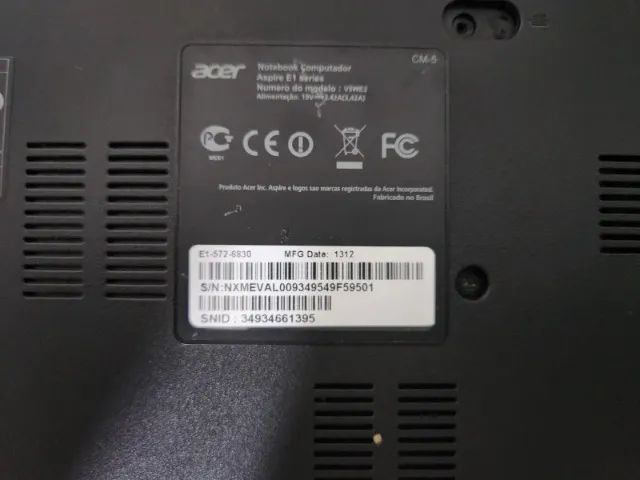 Carcaça Notebook Acer E1-572-6830 - i5 42001.6/2.6 Ghz - Foto 4