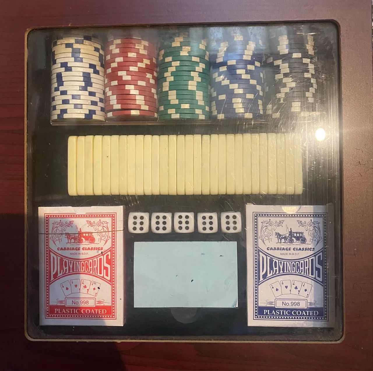 Maleta madeira Poker + Dominó