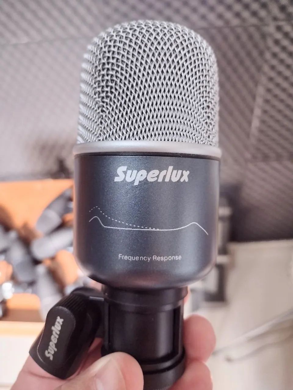 Kit microfone superlux 7 peças + clamps - Foto 4