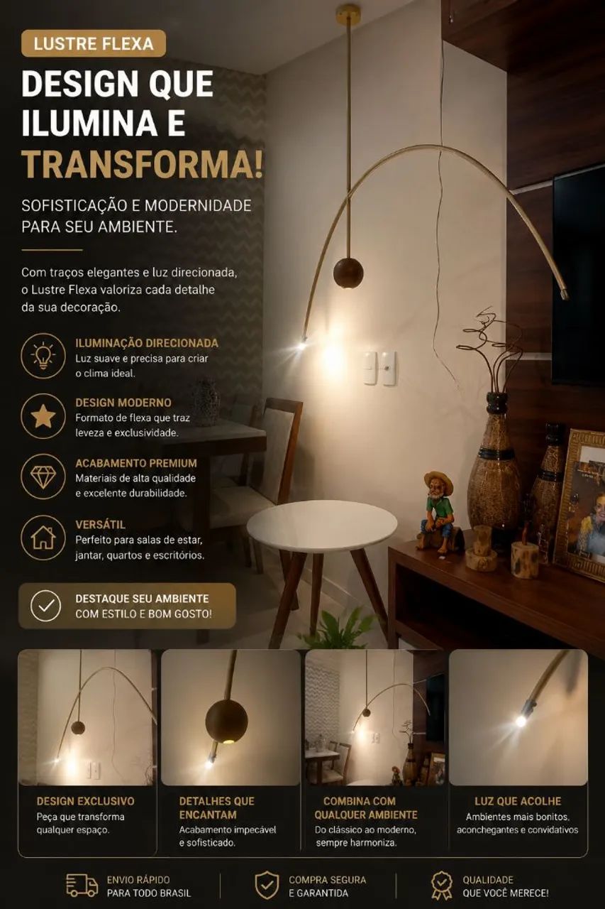 Lustre formato de flecha 