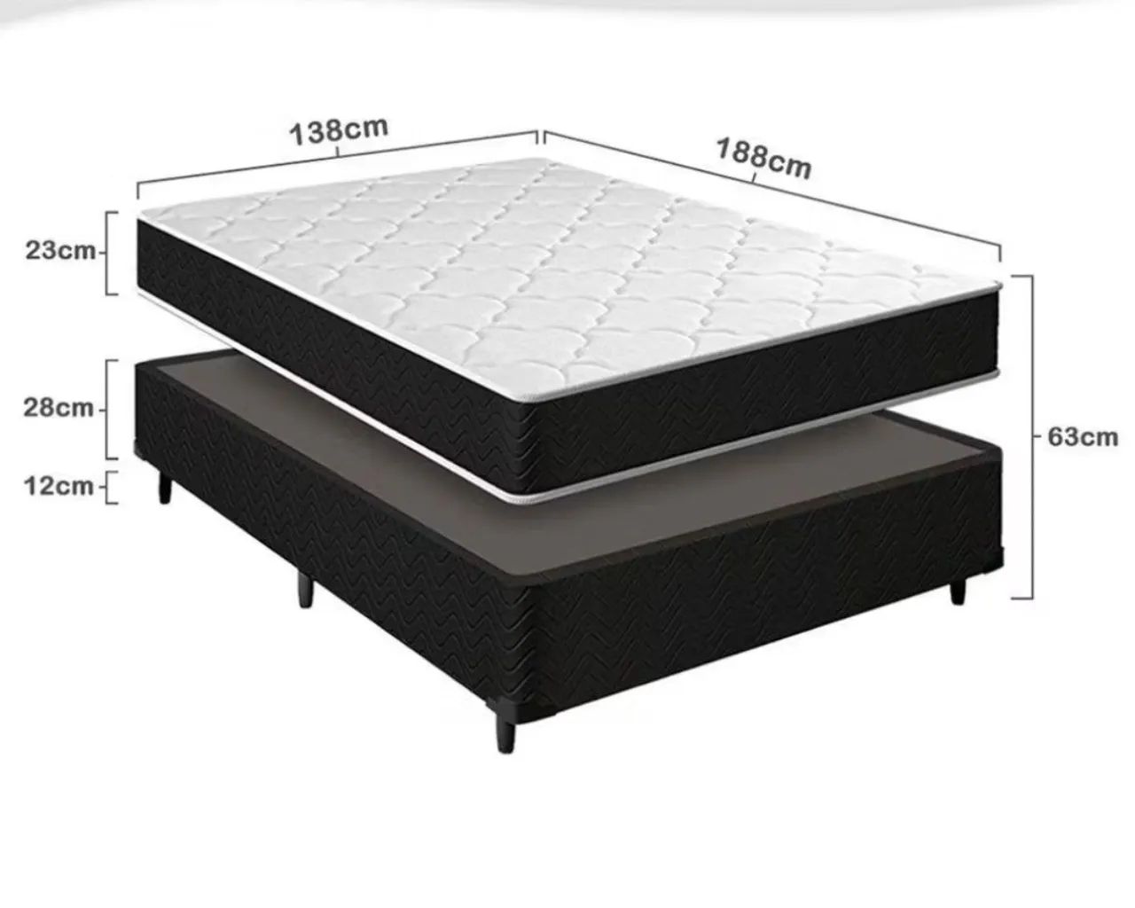 Cama box de Casal com molas ensacadas  - Foto 2