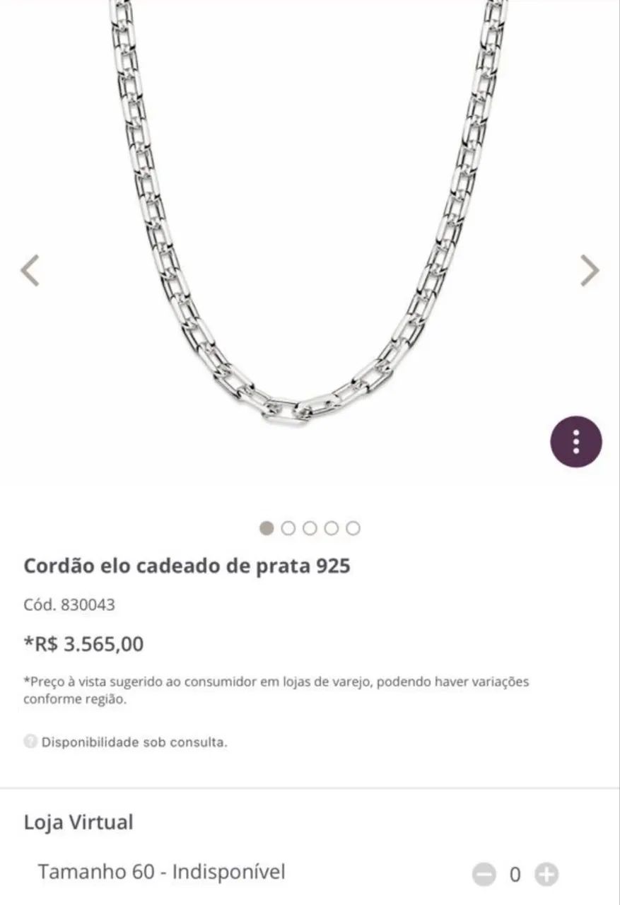 Corrente Rommanel prata 925