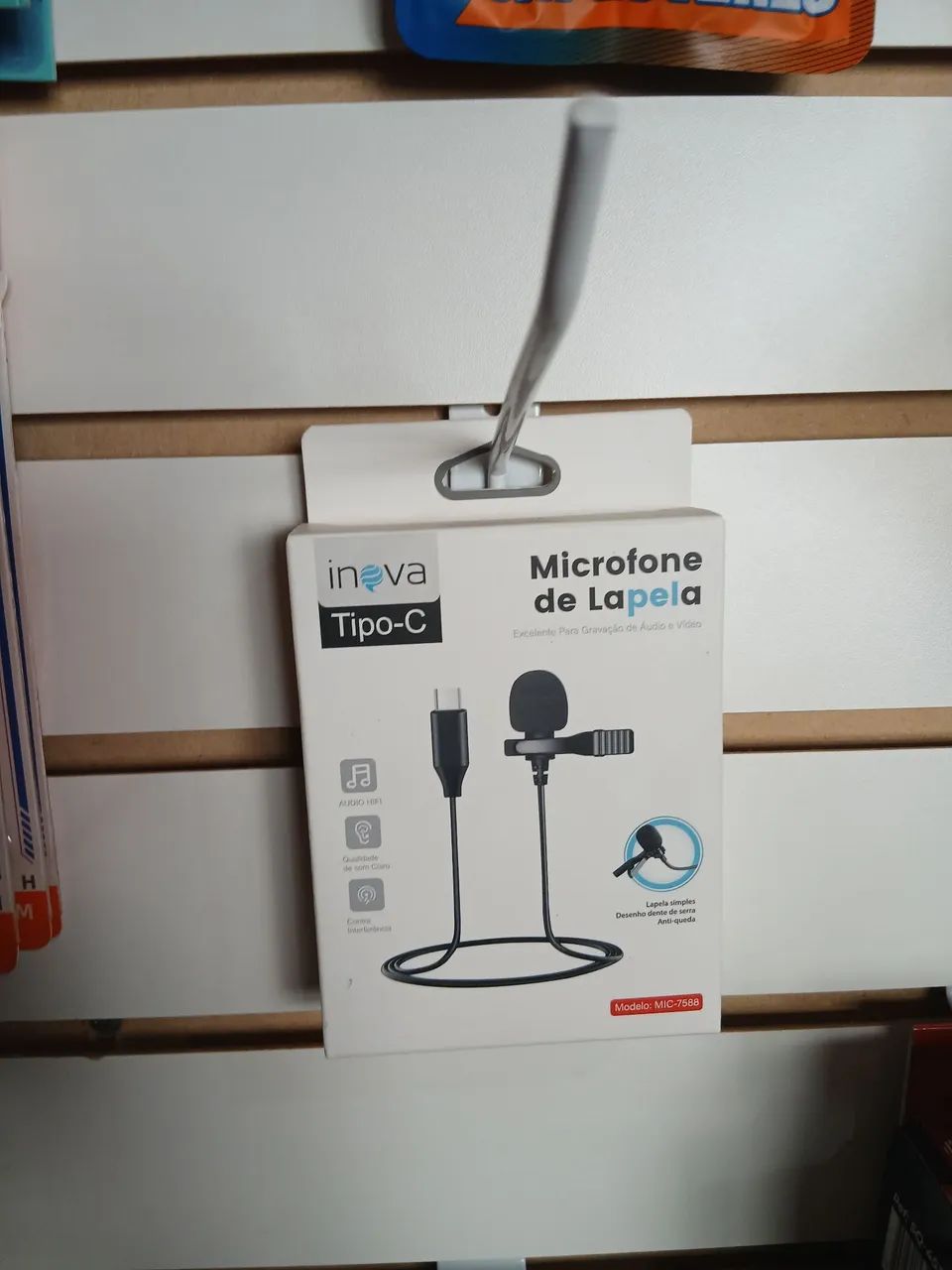 MICROFONE DE LAPELA ENTRADA TIPO-C 