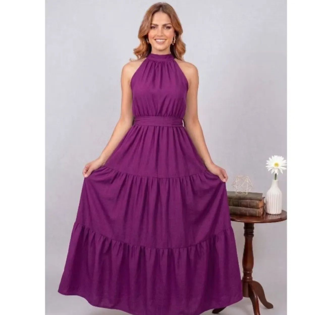 Vestido rosa fúcsia 