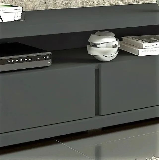 Rack tv Preto 2 gavetas - Foto 2