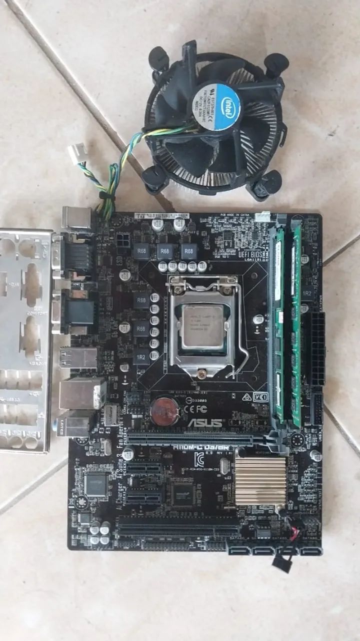 KIT ASUS H110M + INTEL CORE i3-6100 + COOLER é A PLACA E O PROCESSADOR - Foto 4