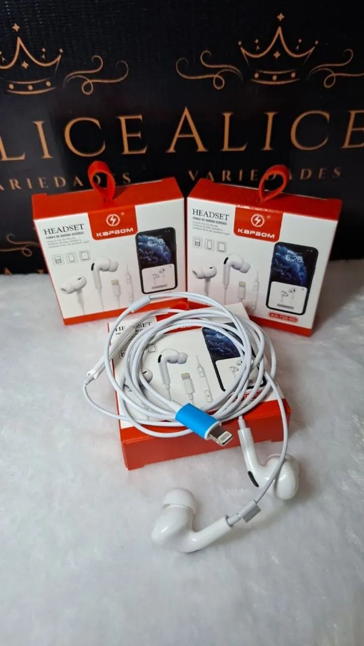 Fone de iPhone  com microfone 
