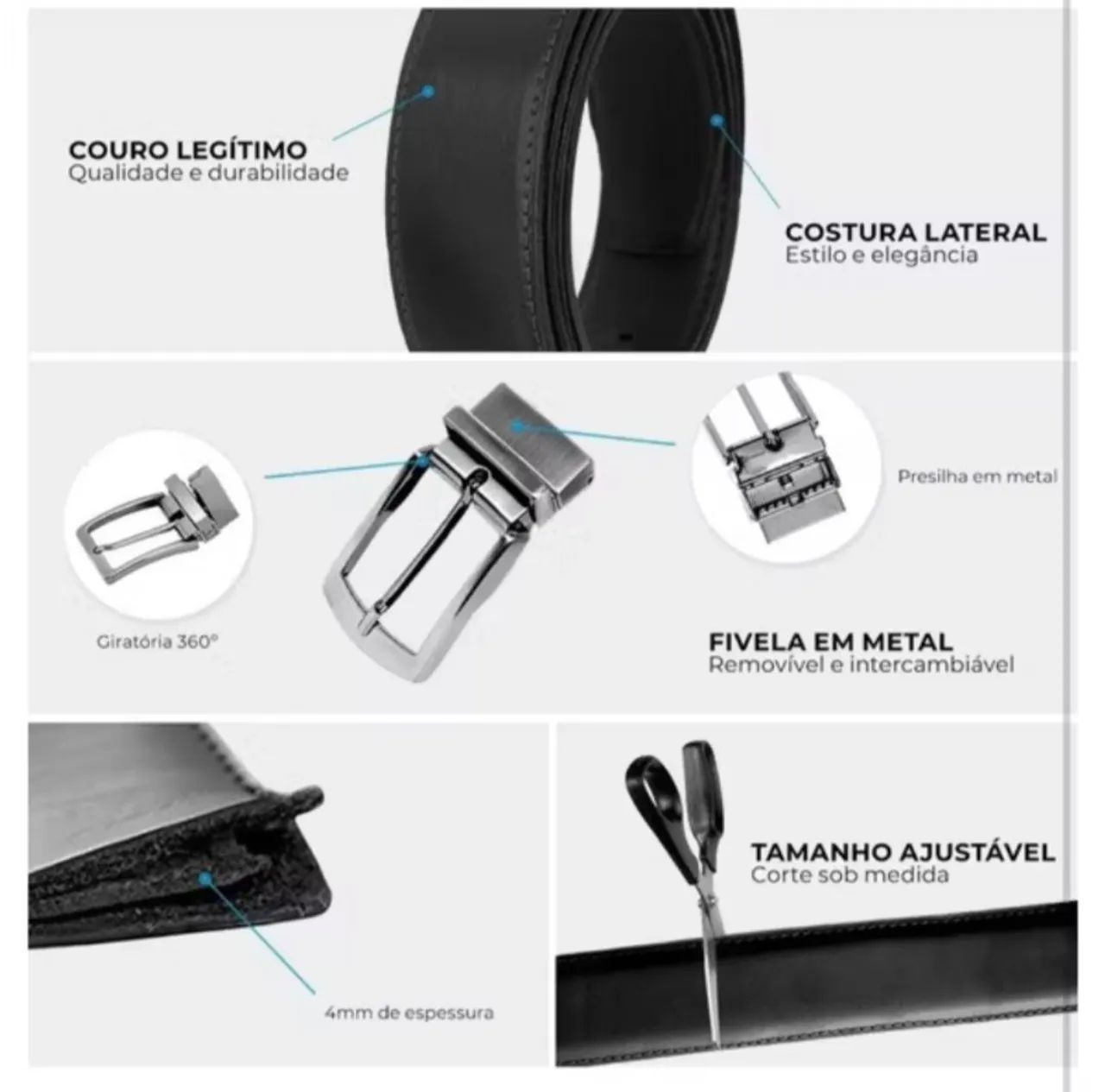 Cinto de couro - Foto 3