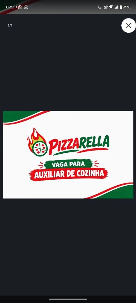 VAGA PARA AUXILIAR DE COZINHA