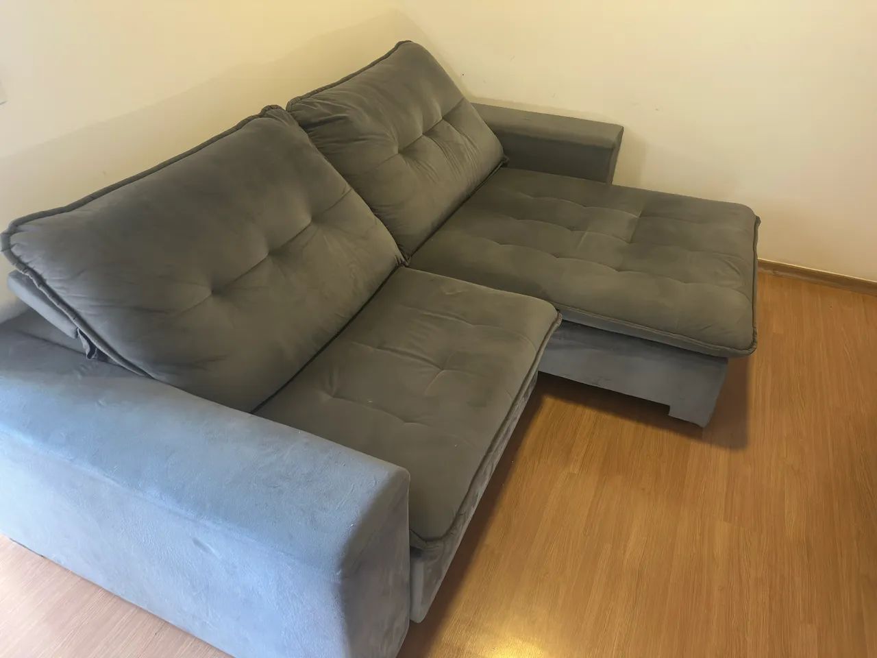 Sofá Retrátil e Reclinável 2,56m - Bom Estado - Foto 2