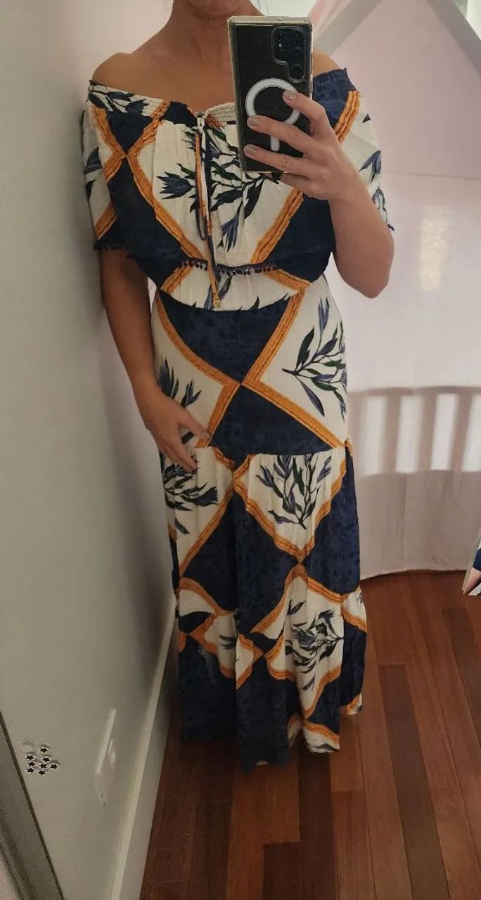 Vestido longo estampado en viscose, Forum - Foto 4