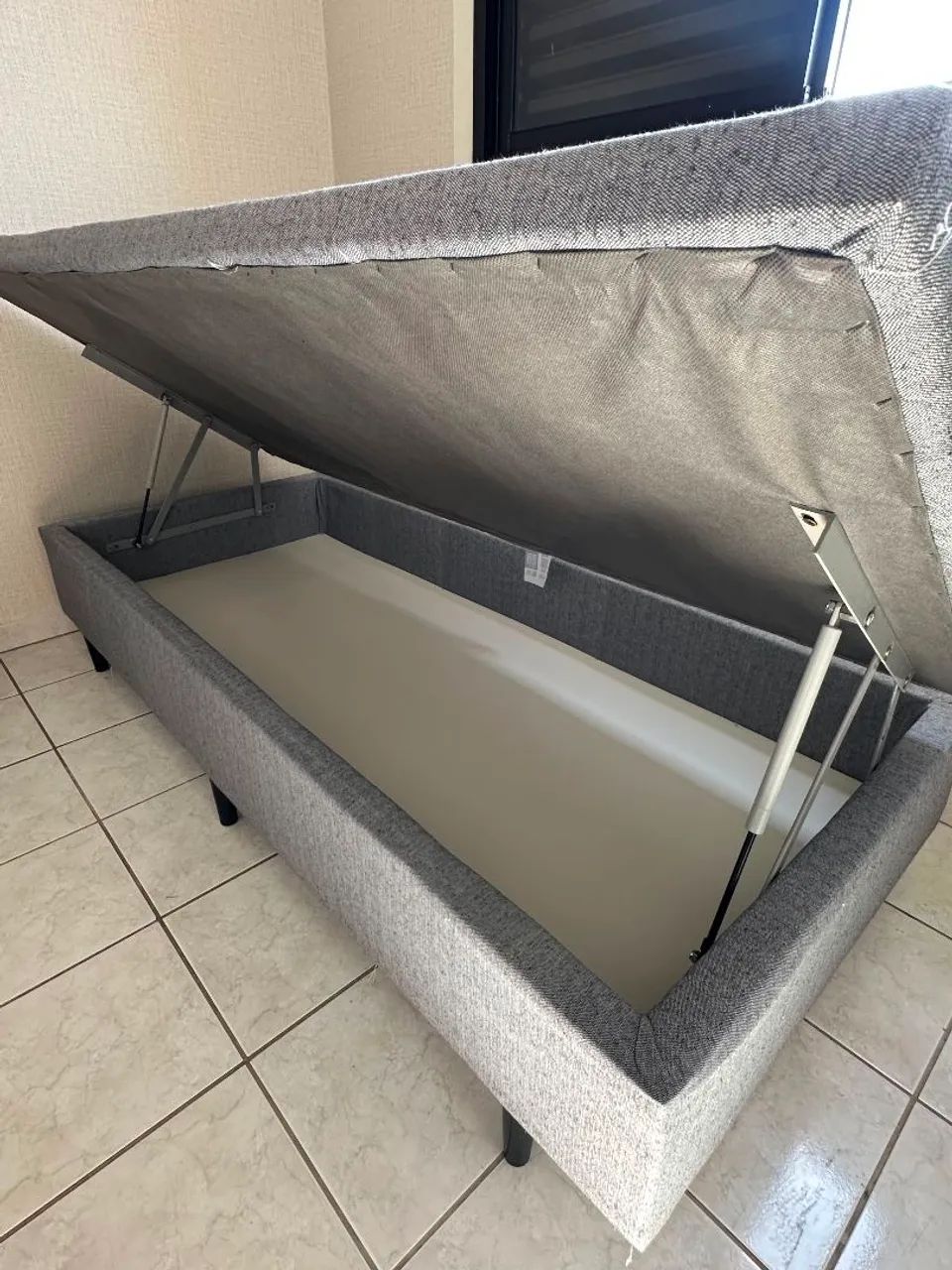 Cama box baú solteiro MGA LIFT cinza - Foto 2