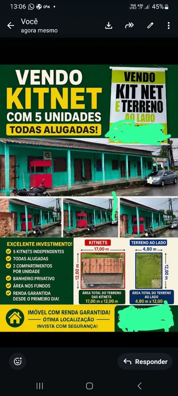 Vendo 5 kitinets e um terreno PAAR