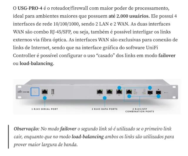 Roteador Ubiquiti UniFi Security Gateway USG-PRO-4 - Usado - Foto 4