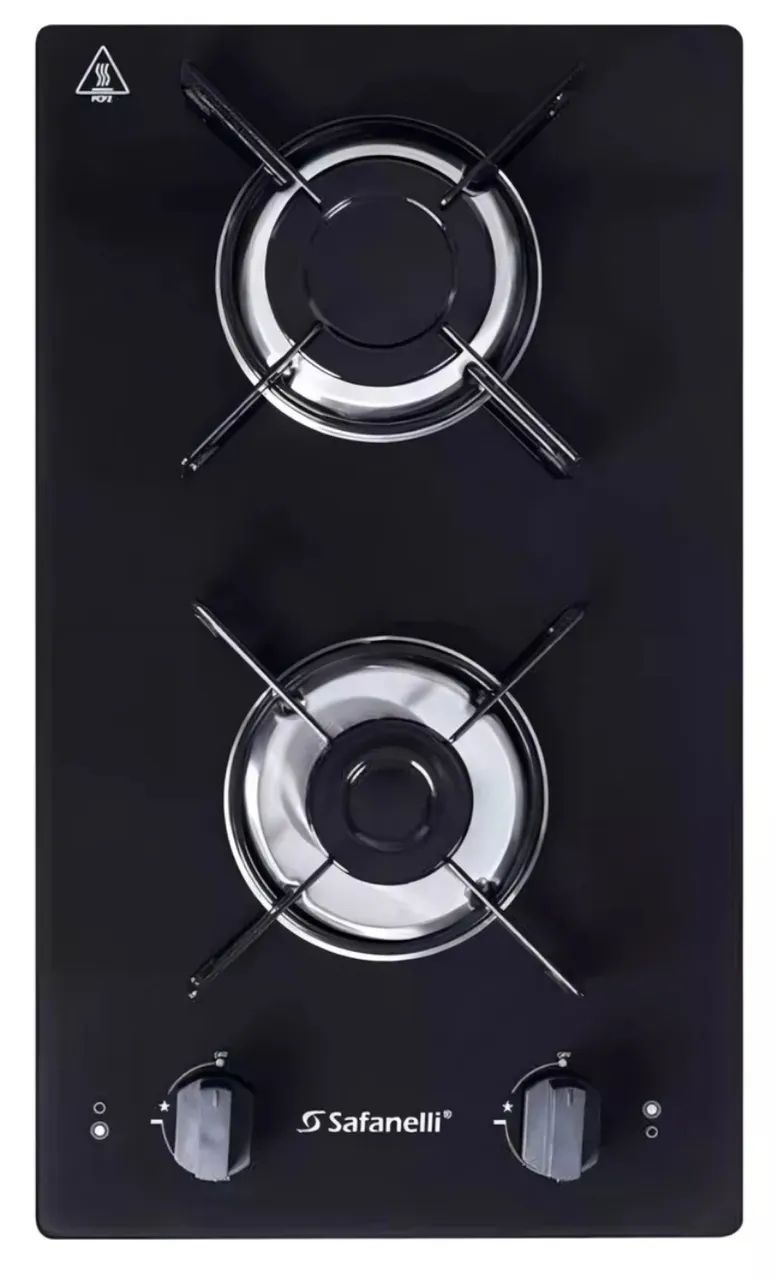 Cooktop Safanelli de Vidro Preto 2 Bocas - Gás GLP - Foto 3