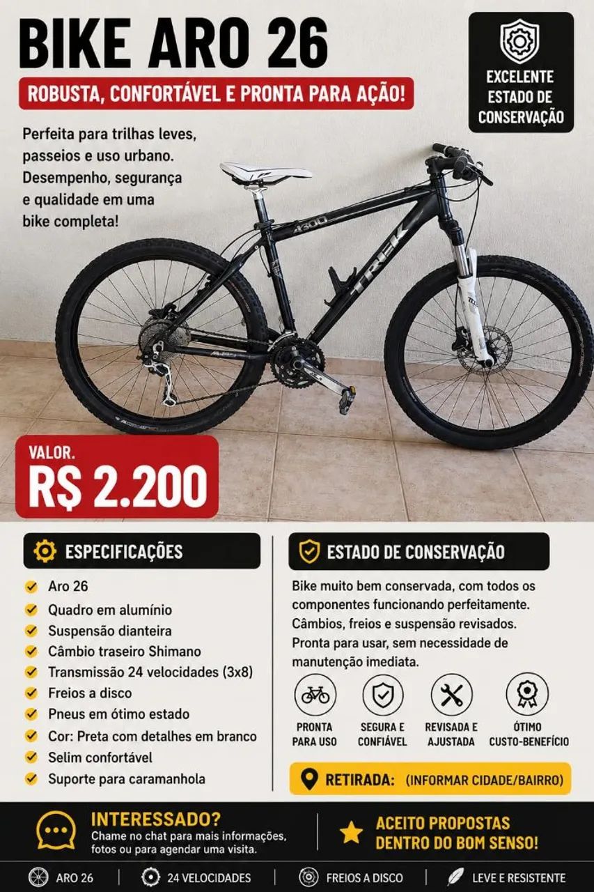 Bike profissional aro 26