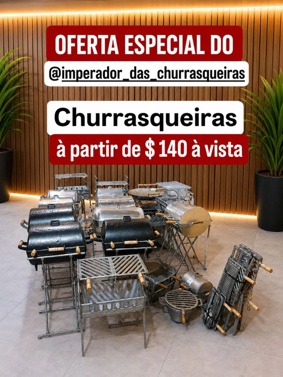 Churrasqueira PP de Alumínio Fundido  - Foto 2