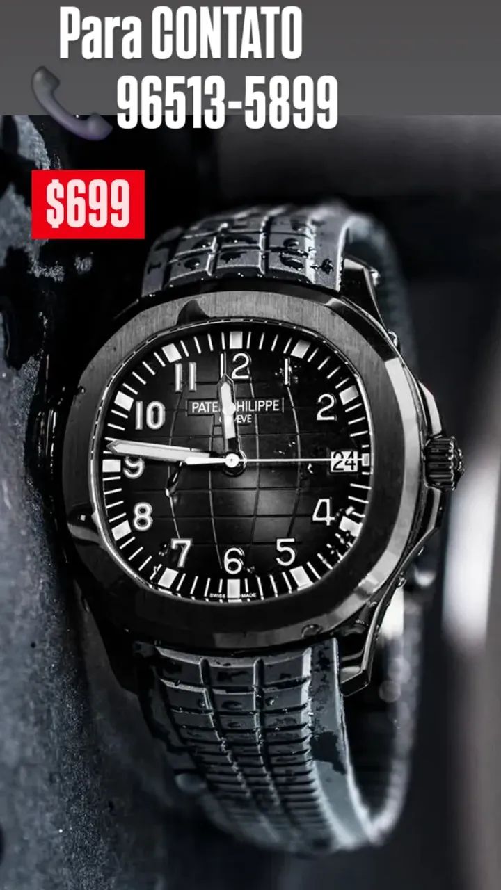 Relógio PATEK PHILIPPE GENEVE AUTOMÁTICO  - AQUANAUT ALL BLACK - Foto 3