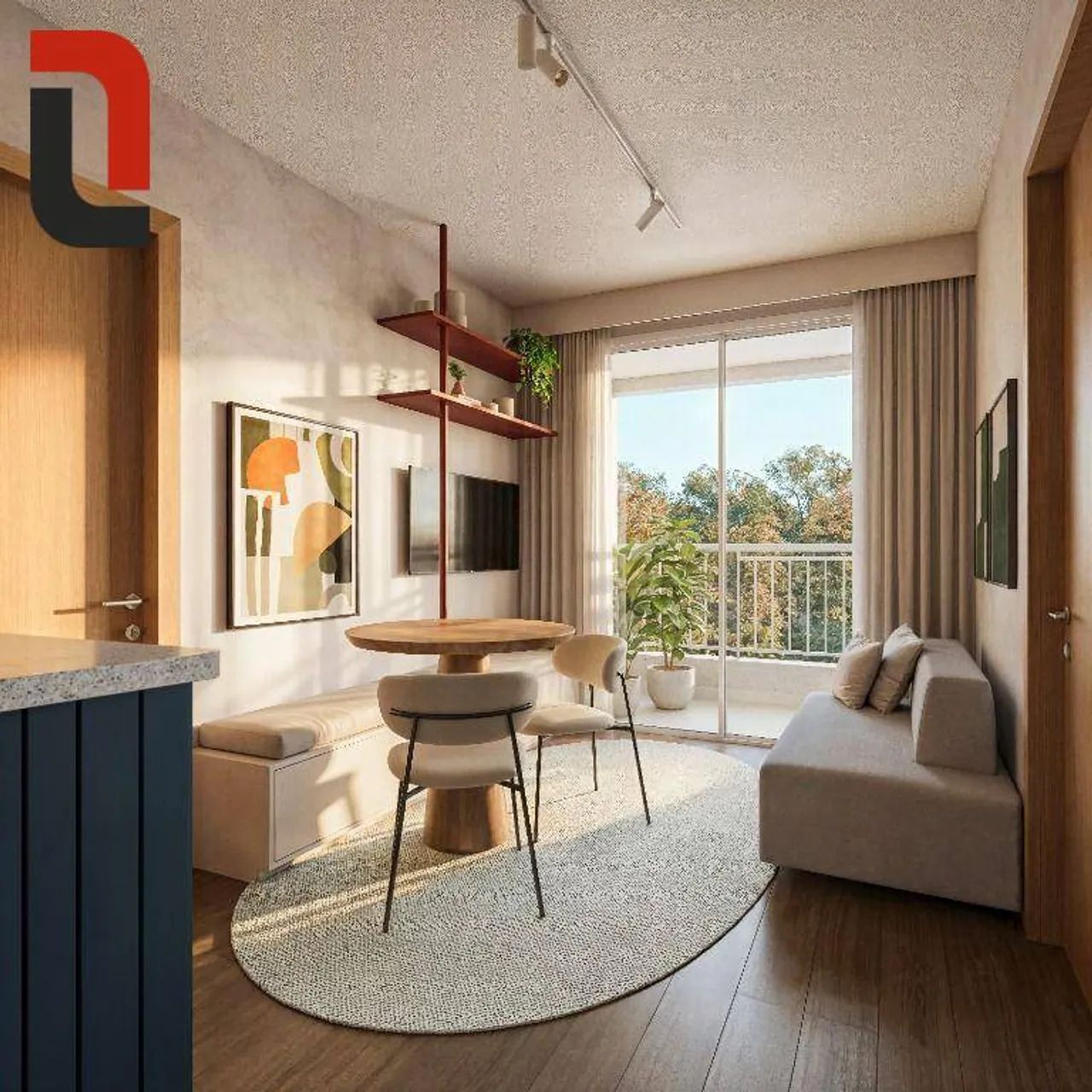 Hauer 4You Apto 39m² 2 quartos, sacada e 1 vaga - Foto 2
