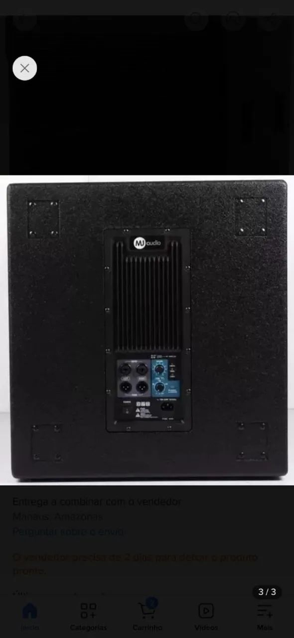 Caixa de som subwoofer Mj Áudio BW13-15WA - Foto 4
