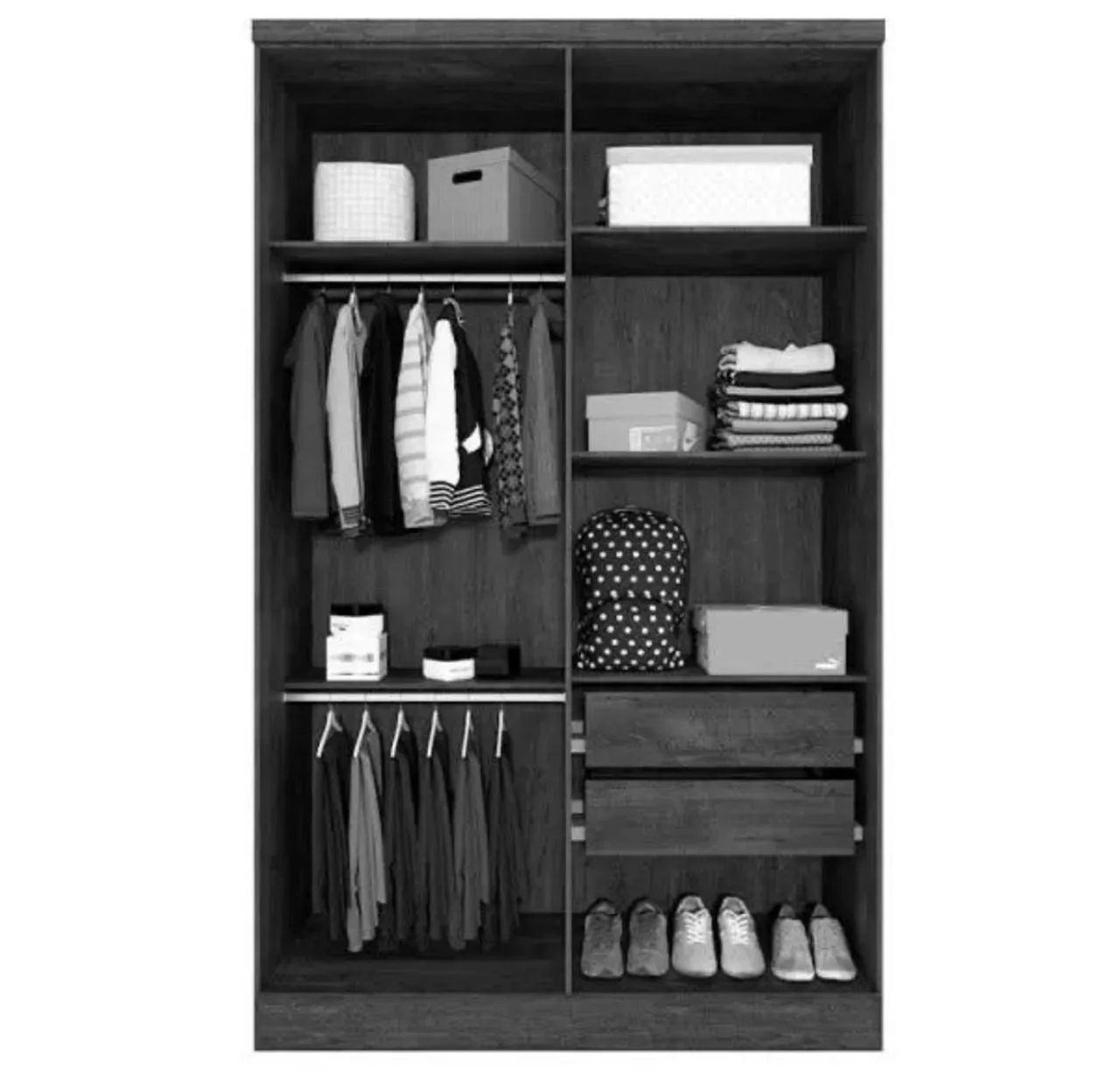Guarda-roupa branco 2 portas de correr - sem espelho - Foto 3