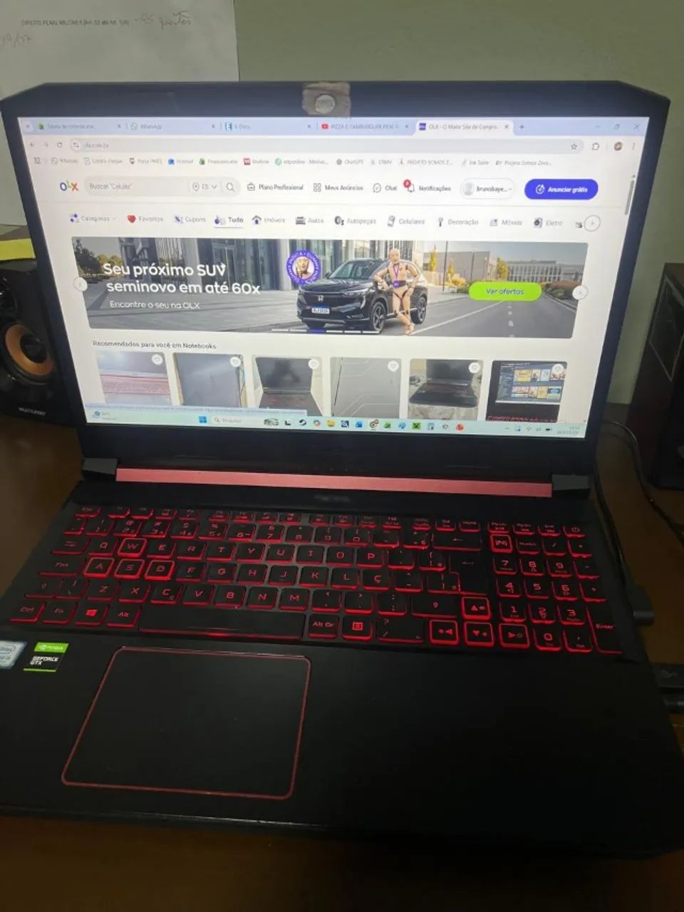 Acer Nitro 5 Gamer; Notebook gamer de 15,6 polegadas