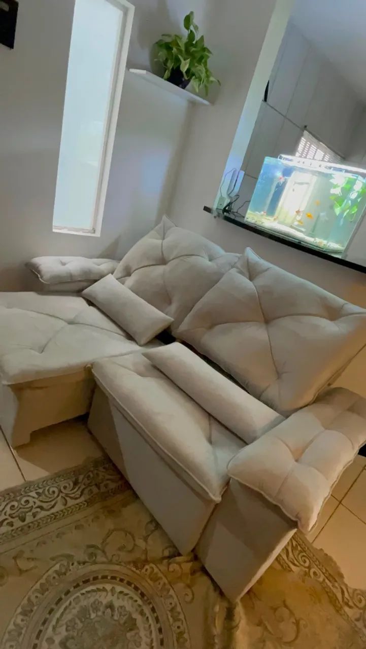 Sofá retrátil e reclinável tamanho 1,80 mts $1,300 - Foto 3