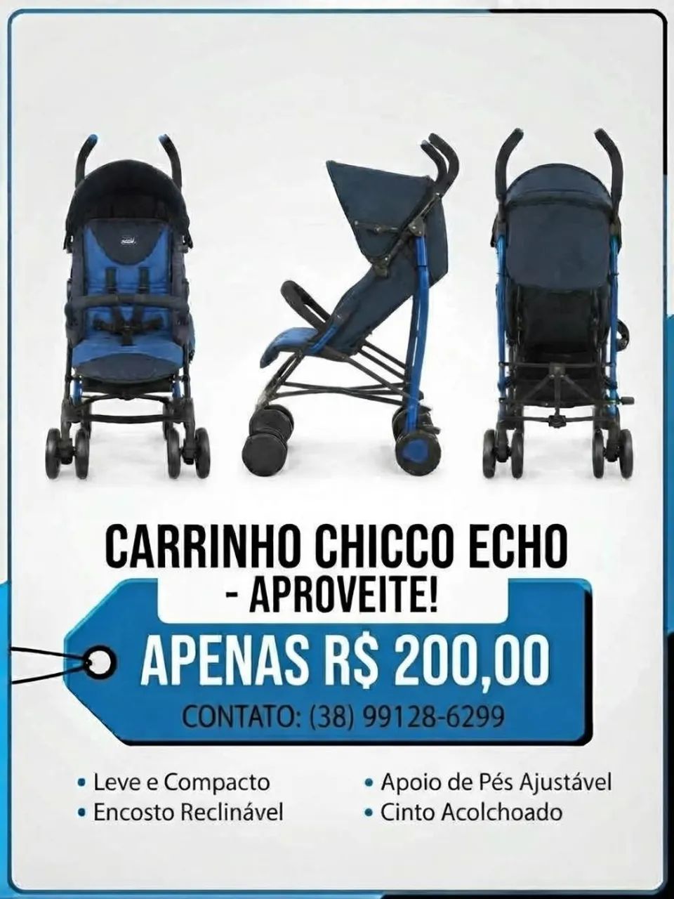 Carrinho de bebê Chicco  - Foto 4