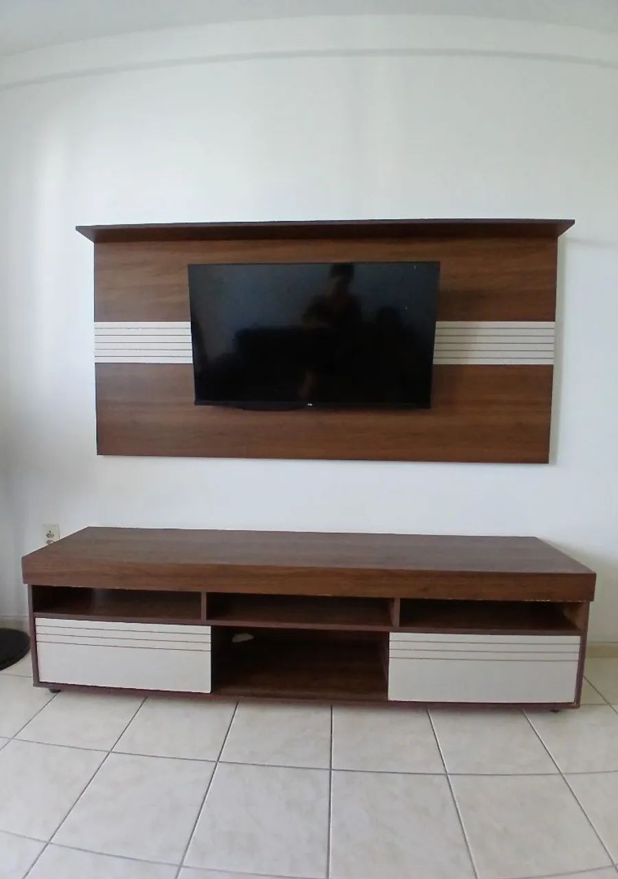 Painel e Rack para TV (sala de estar)
