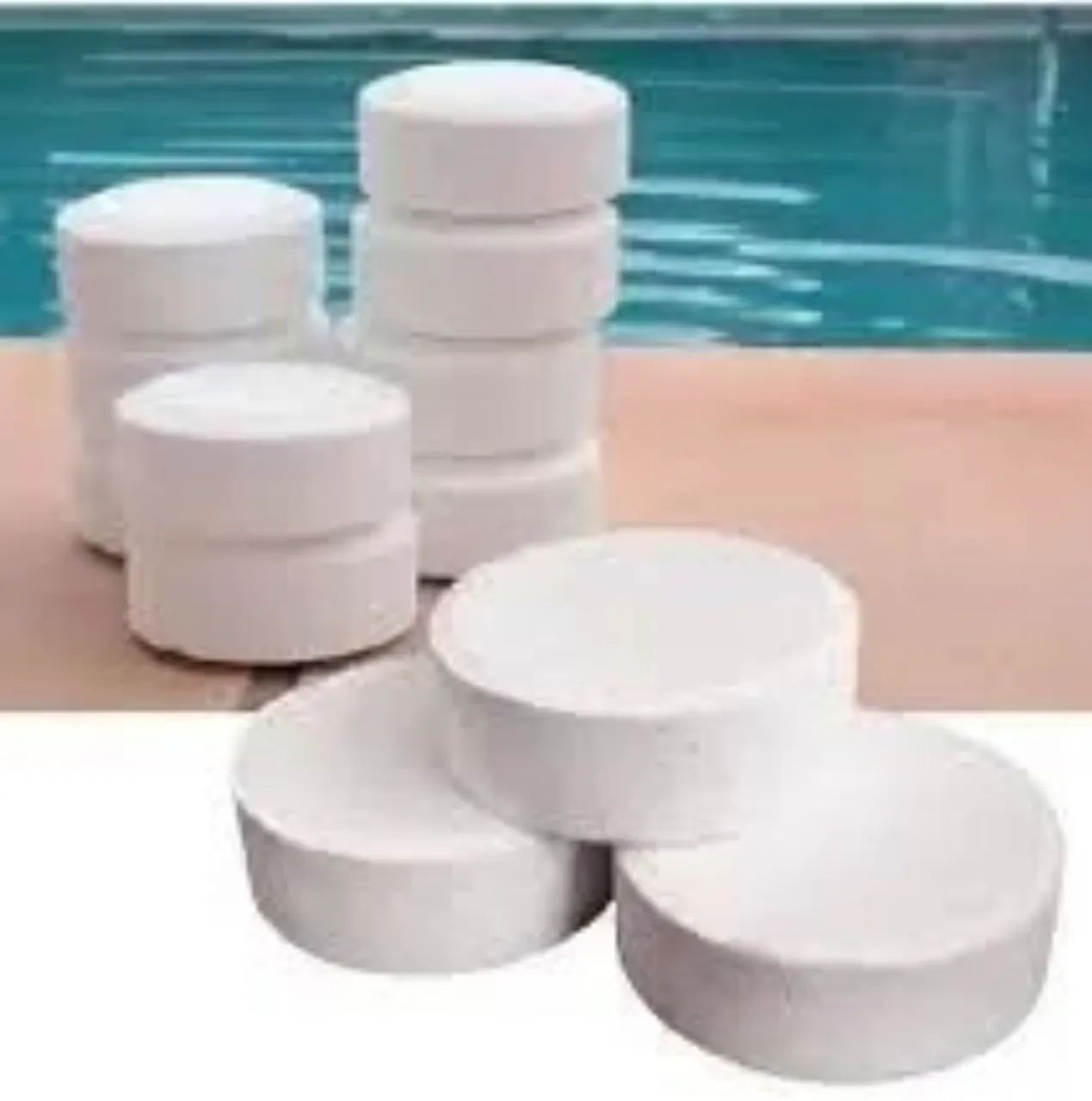 Pastilhas de cloro para piscina e caixa d?água 