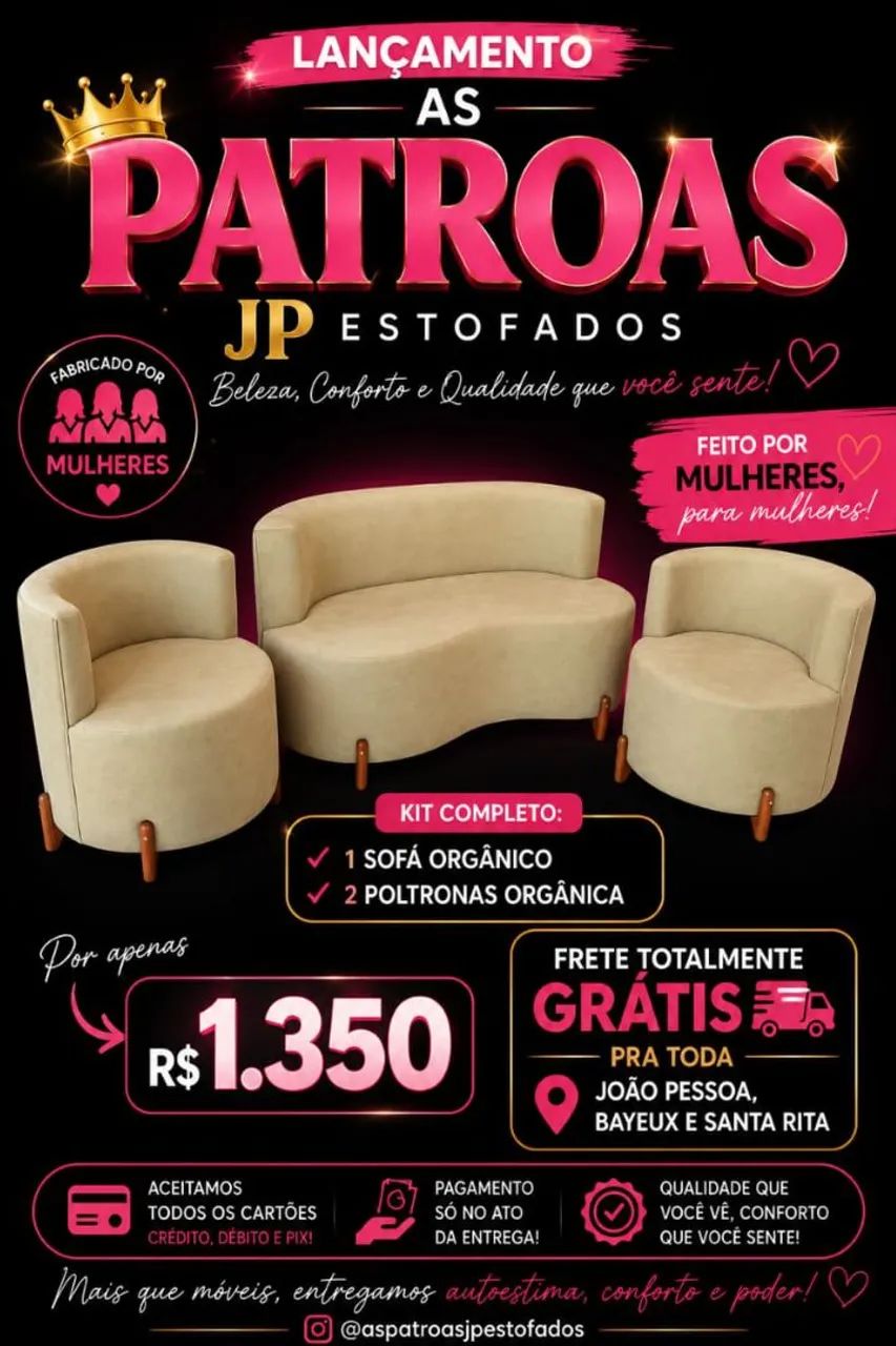 Sofá orgânico com poltrona 