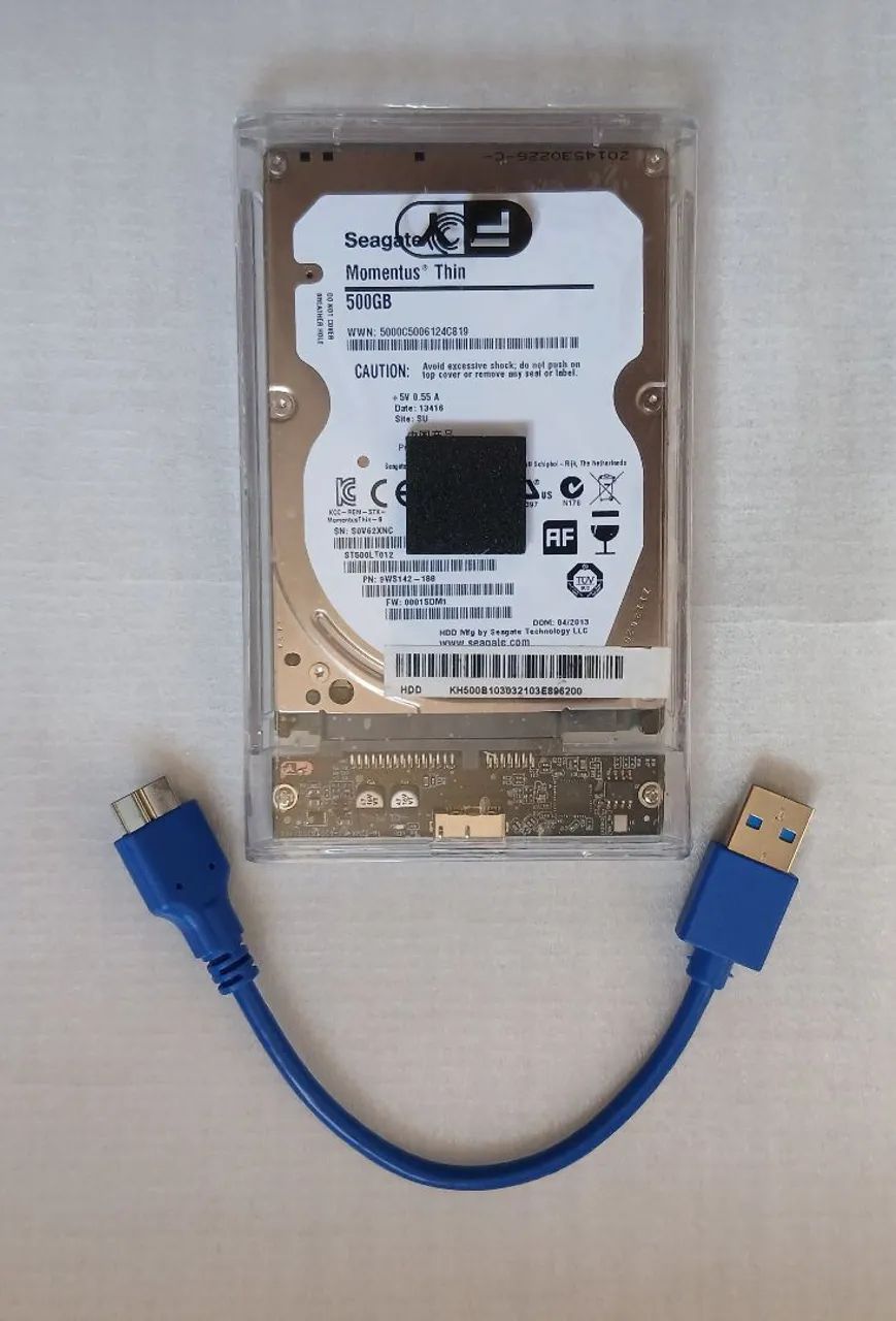 HD Externo 500GB USB 3.0 R$ 70,00