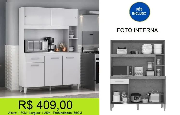 Cozinha compacta super funcional - Parcelamos sem juros! 