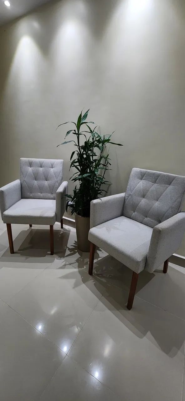 2 Cadeiras com braço em linho - Foto 3