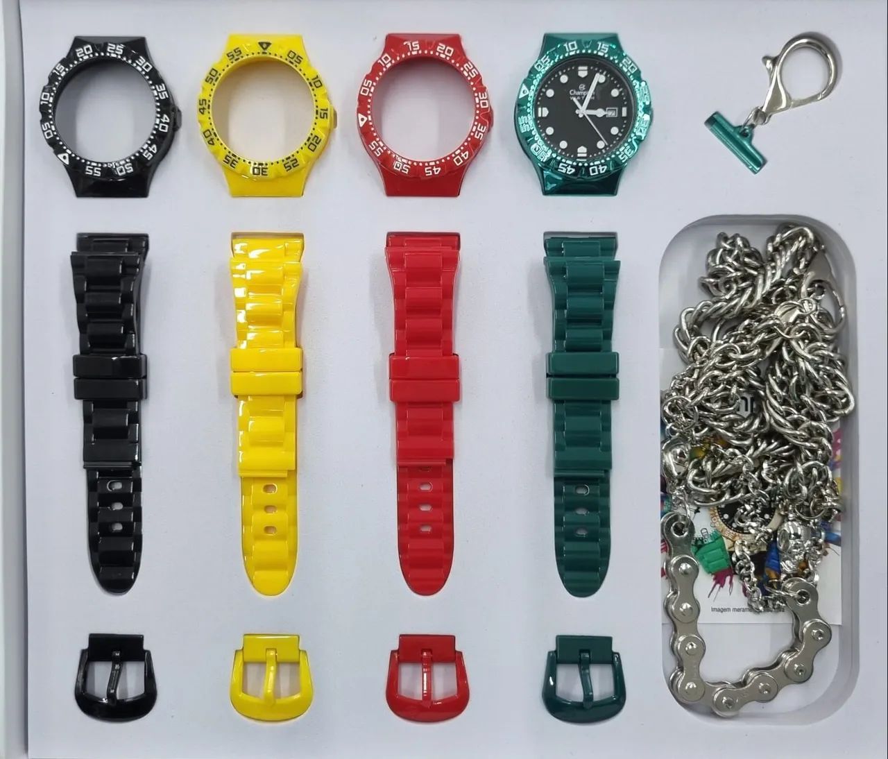 Kit Relógio Analógico troca Pulseira em Plástico - Champion - Foto 4