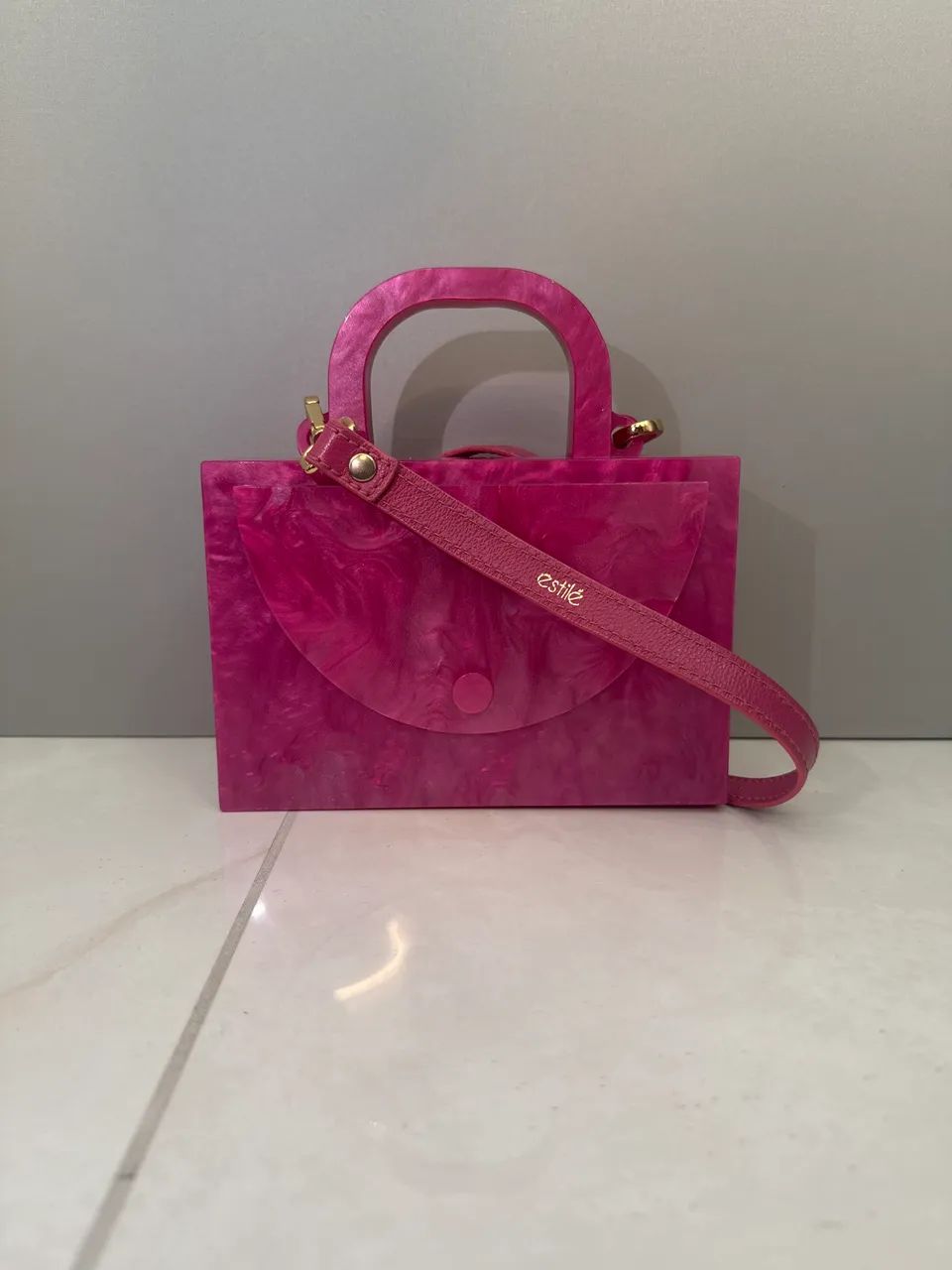 Bolsa estilé acrilico bubble gum